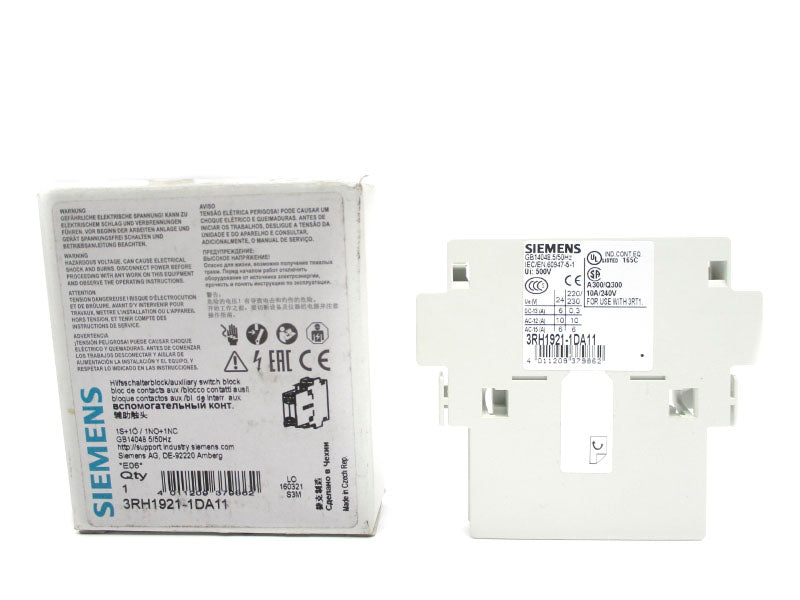 SIEMENS 3RH1921-1DA11 240V 10A NSMP