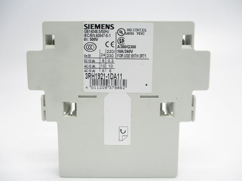 SIEMENS 3RH1921-1DA11 240V 10A NSMP