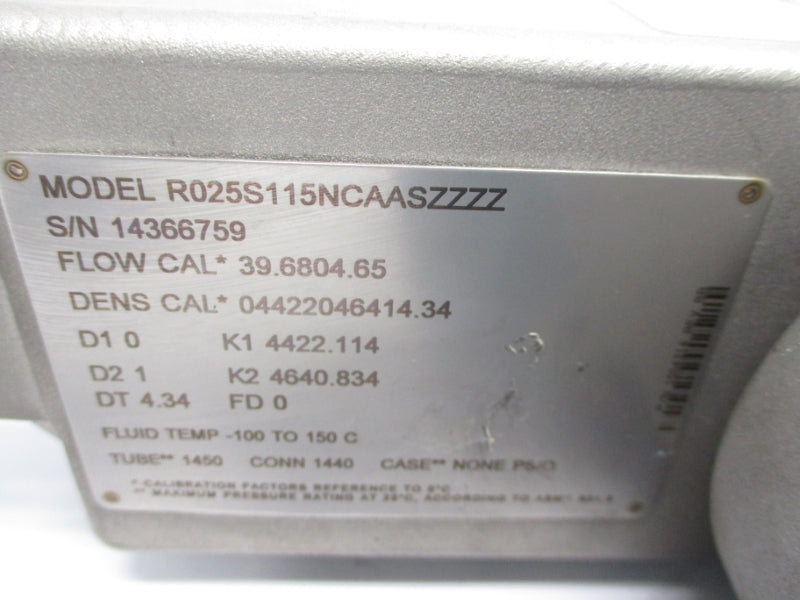MICRO MOTION R025S115NCAASZZZZ 1700I12ABASZZZ 39.68043.65 NSNP
