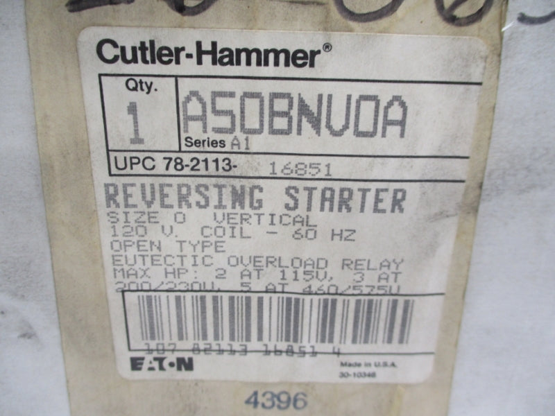 CUTLER HAMMER A50BNVOA SER. A1 460/575V 18A NSMP