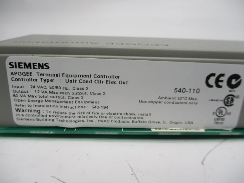 SIEMENS 540-110 24VAC NSMP