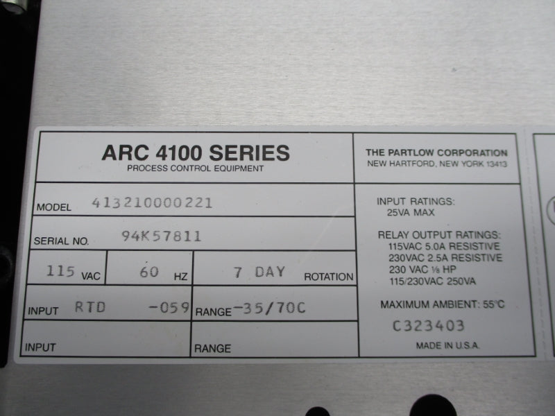 PARTLOW 413210000221 115VAC NSNP