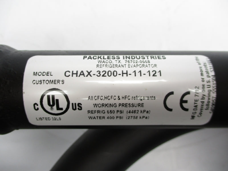PACKLESS INDUSTRIES CHAX-3200-H-11-121 650PSI NSMP