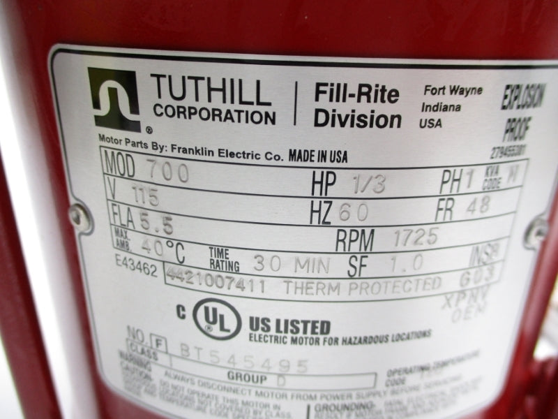 FILL RITE FR700X112 115V NSMP