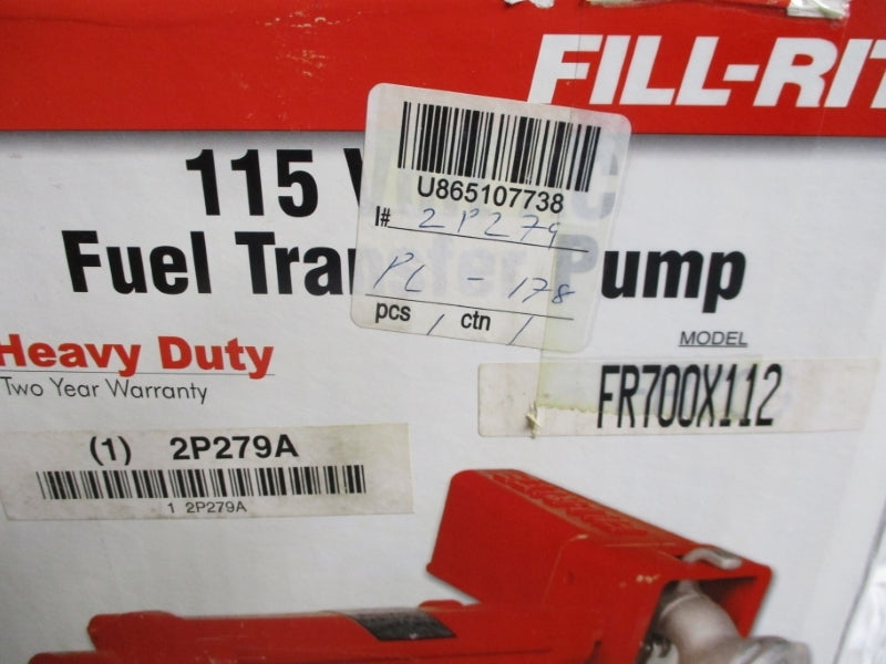 FILL RITE FR700X112 115V NSMP