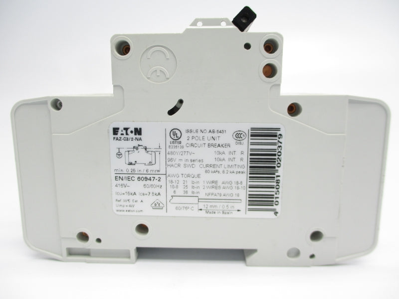 EATON FAZ-C3/2-NA 277VAC 3A NSMP