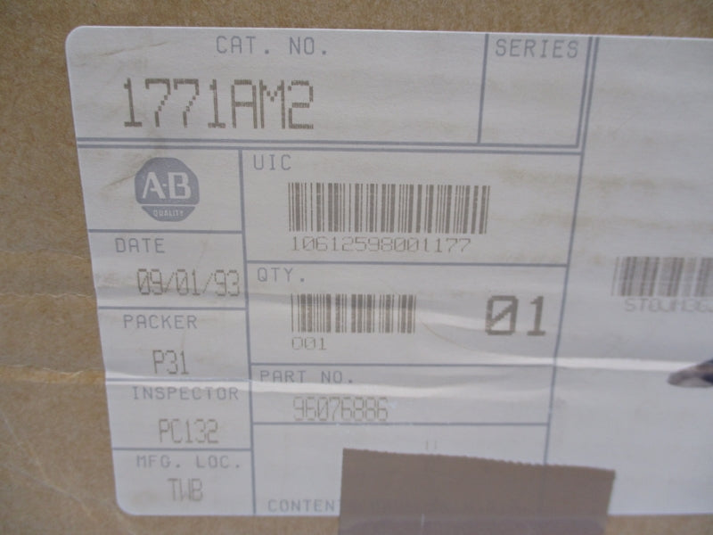 ALLEN BRADLEY 1771-AM2 SER. A F/W E 120/220V 48A NSMP