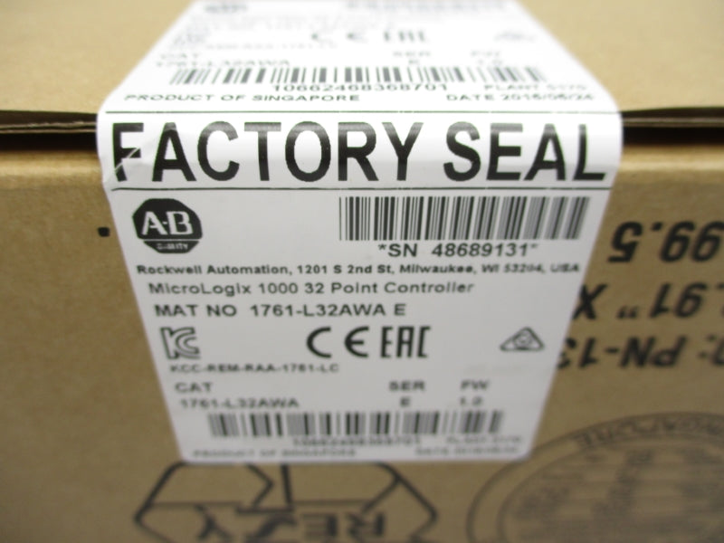 ALLEN BRADLEY 1761-L32AWA SER. E F/W 1.0 DATE: 2016 NSFS