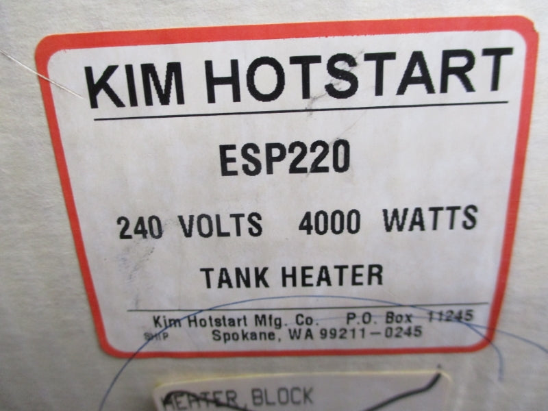 KIM HOTSTART ESP220 240V 1 1/4" NSMP MRO Global Solutions