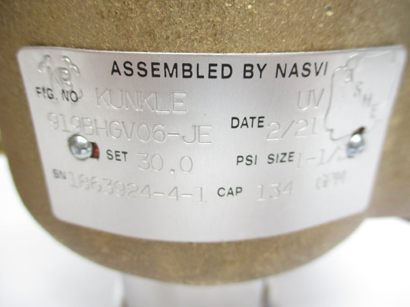KUNKLE 919BHGV06-JE 30PSI 2 3/4" NSMP
