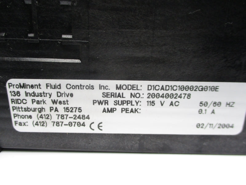 PROMINENT CONTROLS D1CAD1C10002G010E 115VAC 0.1A NSMP
