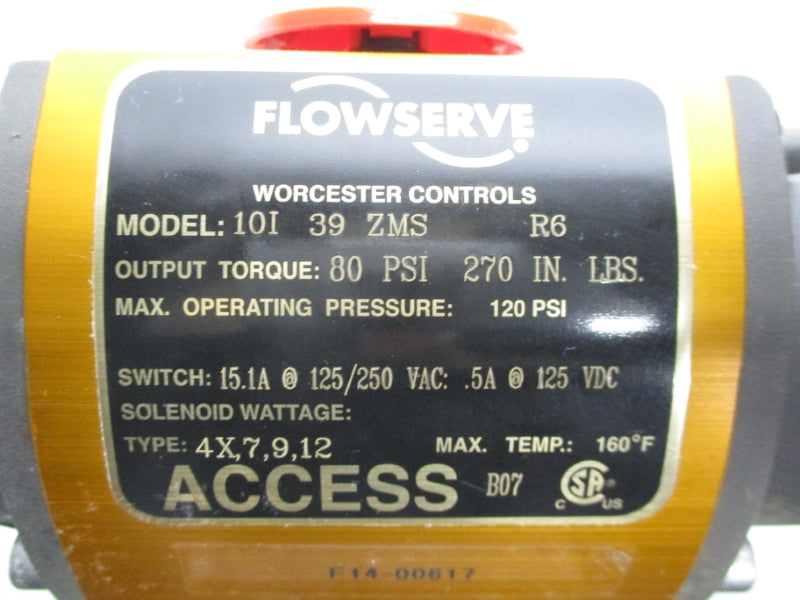 FLOWSERVE 10I39ZMSR6 125/250VAC 15.1A 120PSI NSNP