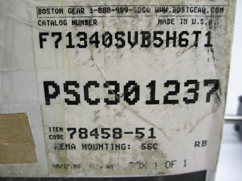 BOSTON GEAR PSC301237 NSMP