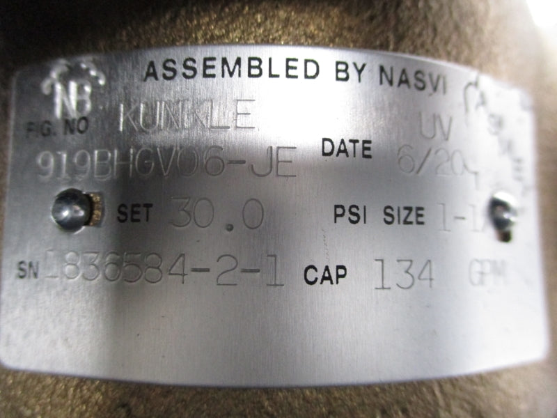 KUNKLE 919BHGV06-JE 30PSI 2 1/2" NSMP