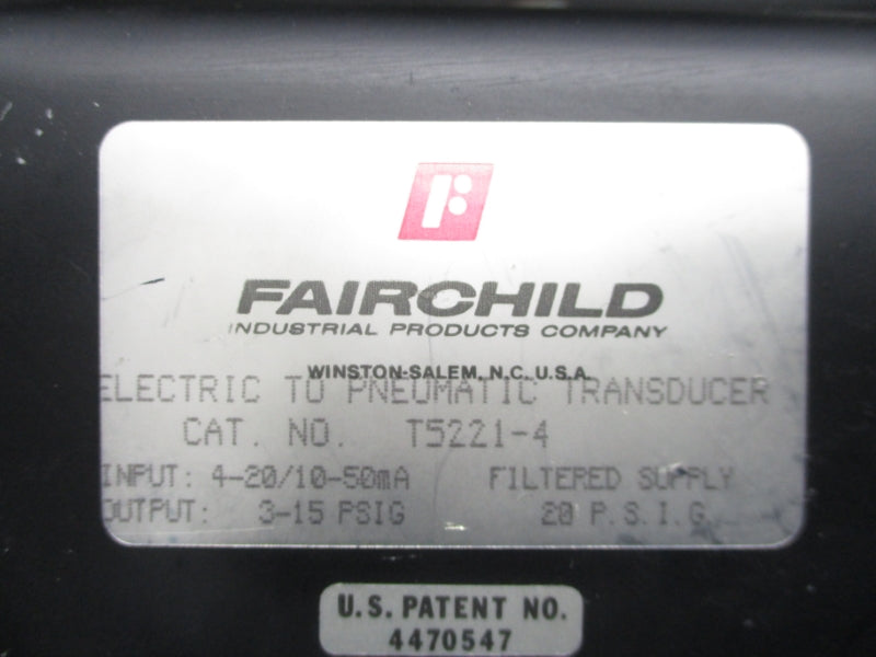 FAIRCHILD INDUSTRIAL T5221-4 20PSI (AS PICTURED) NSNP