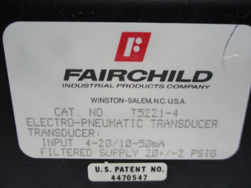 FAIRCHILD INDUSTRIAL T5221-4 20PSI 3/4" NSNP