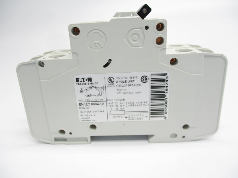 EATON FAZ-C16/2-NA-DC 250VDC 16A NSMP