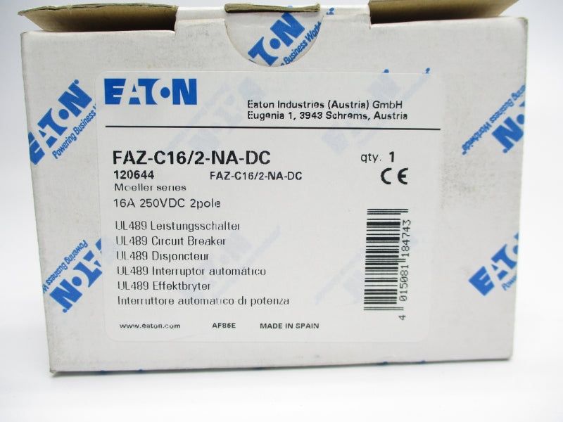 EATON FAZ-C16/2-NA-DC 250VDC 16A NSMP