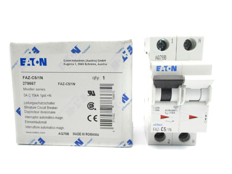 EATON FAZ-C5/1N 277VAC 5A NSMP