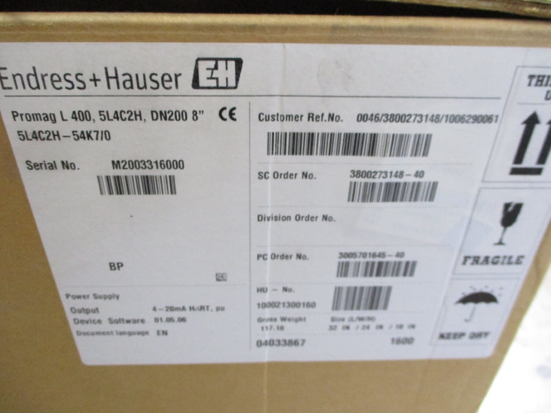 ENDRESS+HAUSER 5L4C2H-54K7/0 240V 284PSI NSMP