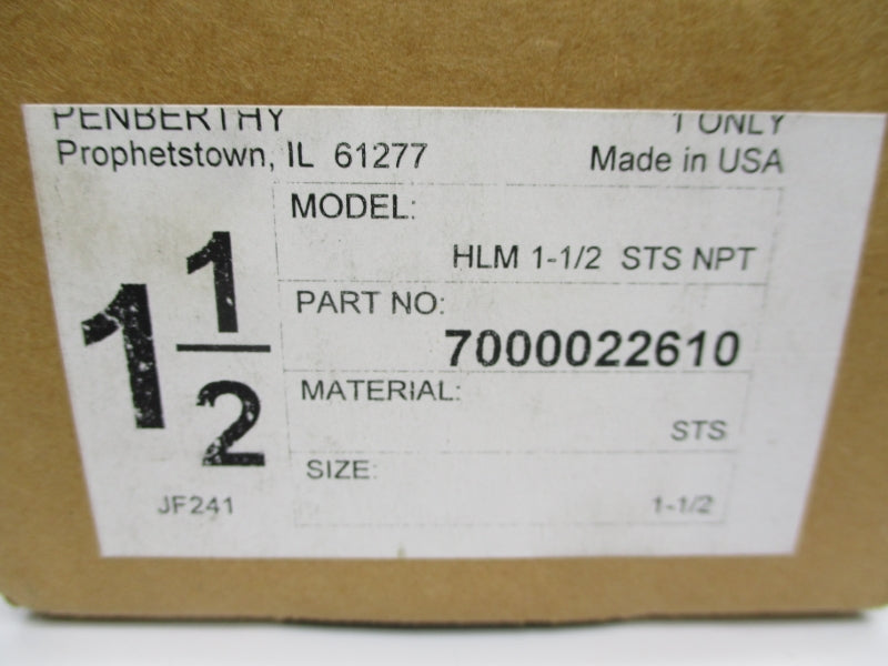PENBERTHY HLM1-1/2STSNPT 7000022610 NSFS