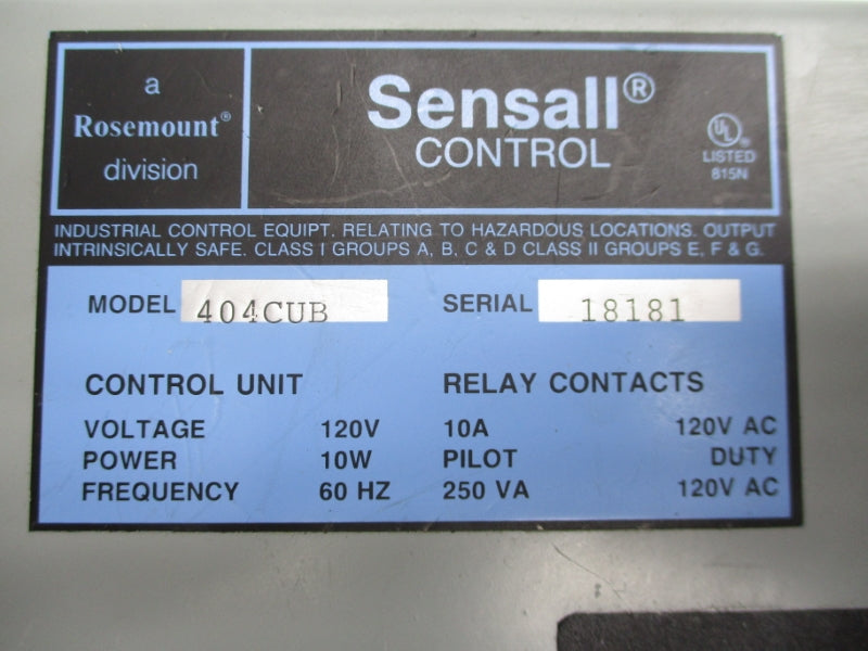 SENSALL 404CUB 120V 10A UNMP