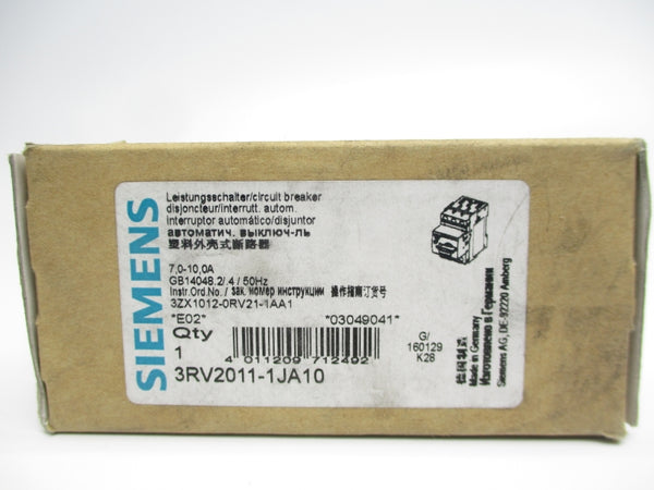 SIEMENS 3RV2011-1JA10 690V 7.0-10.0A NSMP