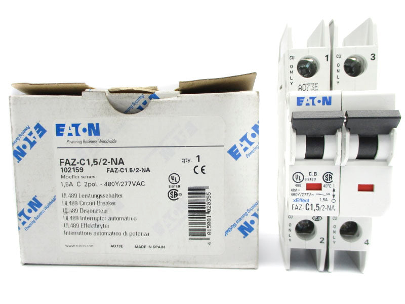 EATON FAZ-C1,5/2-NA 277VAC 1,5A NSMP