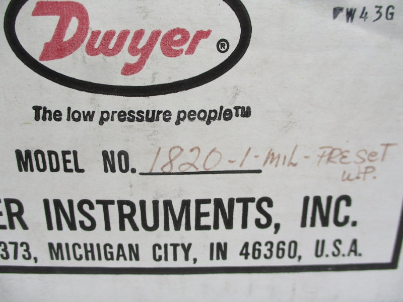 DWYER 1820-1-MIL NSFS