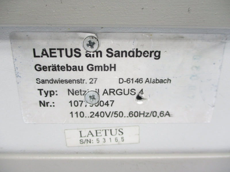 LAETUS NETZTEIL ARGUS 4 107790047 110/240V 0.6A UNMP