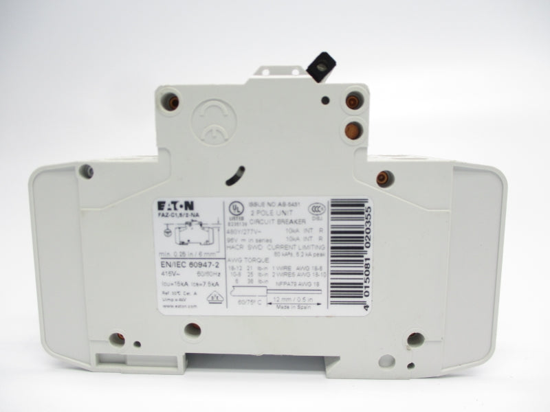 EATON FAZ-C1,5/2-NA 277VAC 1,5A NSMP