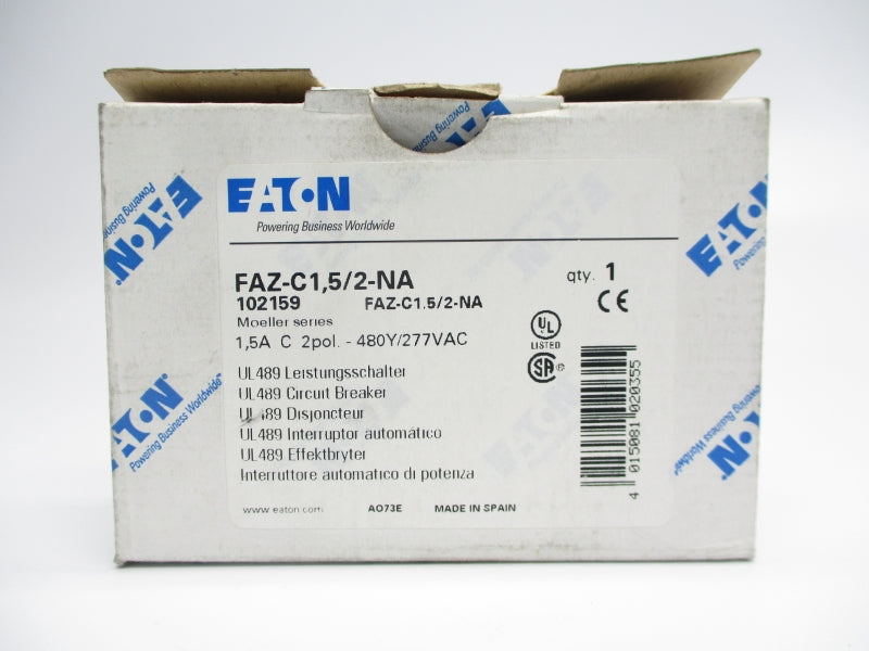 EATON FAZ-C1,5/2-NA 277VAC 1,5A NSMP