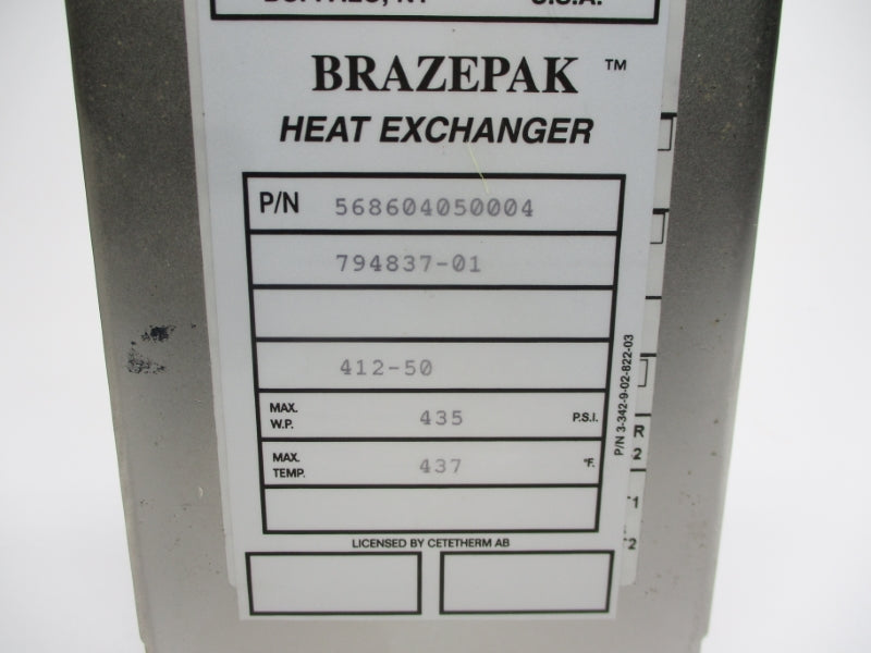 ITT STANDARD 568604050004 412-50 435PSI NSMP