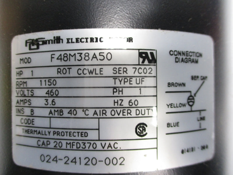 AO SMITH F48M38A50 SER. 7C02 460V 3.6A NSMP