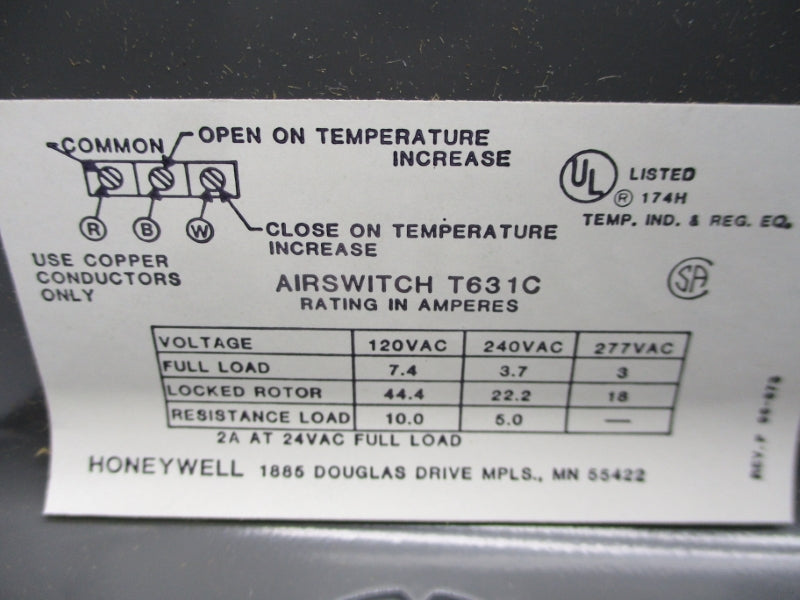 HONEYWELL T631C1053 277VAC 44.4A NSNP