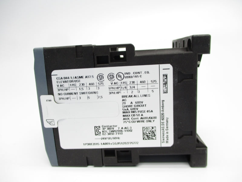 SIEMENS 3RT2015-1AB01 24V NSMP