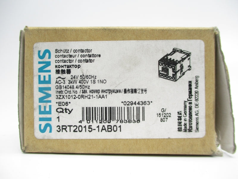 SIEMENS 3RT2015-1AB01 24V NSMP