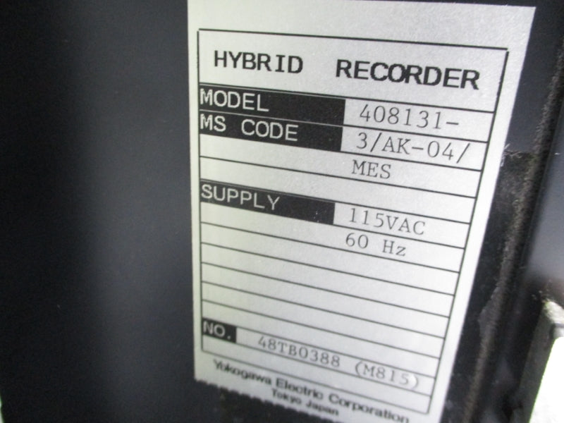 YOKOGAWA 408131-3/AK-04/MES 115VAC UNMP