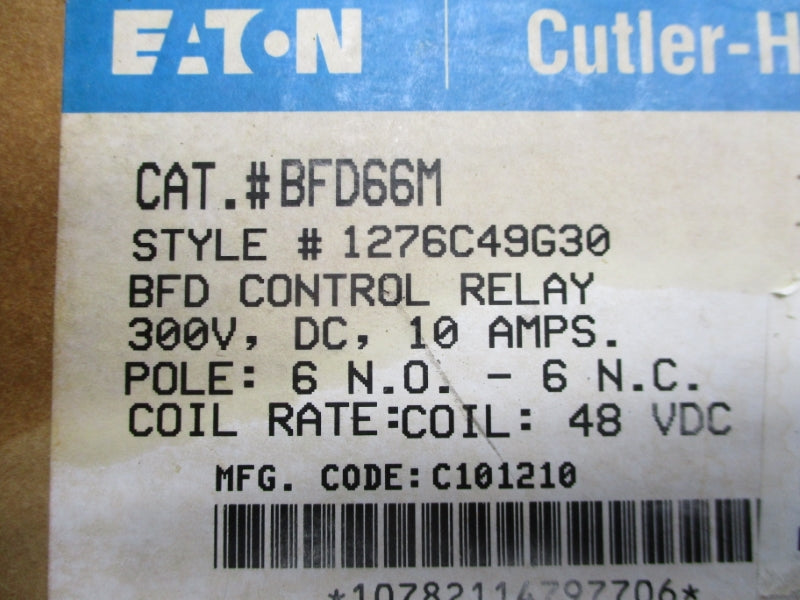 EATON BFD66M 1276C49G30 SER. E 250VDC 1.1A NSMP