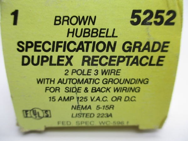 HUBBELL 5252 125V 15A NSMP