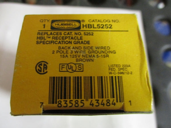HUBBELL HBL5252 125V 15A NSMP