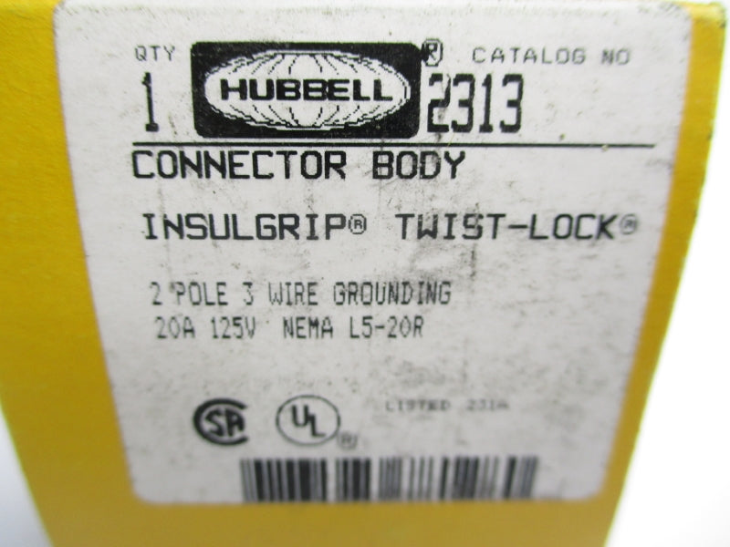 HUBBELL 2313 125V 20A NSMP