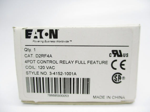 EATON D2RF4A 120VAC 8A NSMP