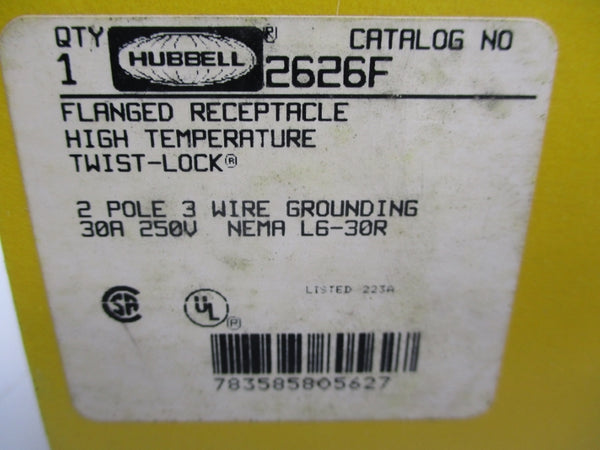 HUBBELL 2626F 250V 30A NSMP