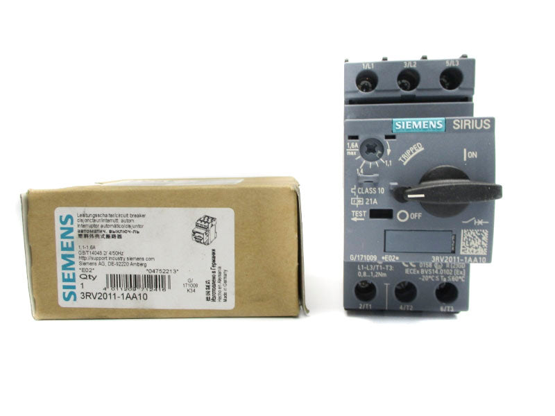 SIEMENS 3RV2011-1AA10 690V 1.1-1.6A NSMP