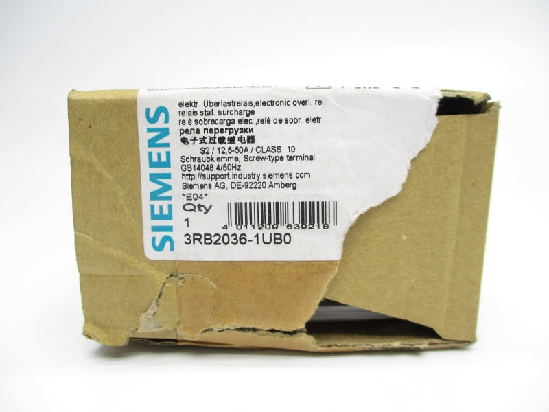 SIEMENS 3RB2036-1UB0 690V 12.5-50A NSMP