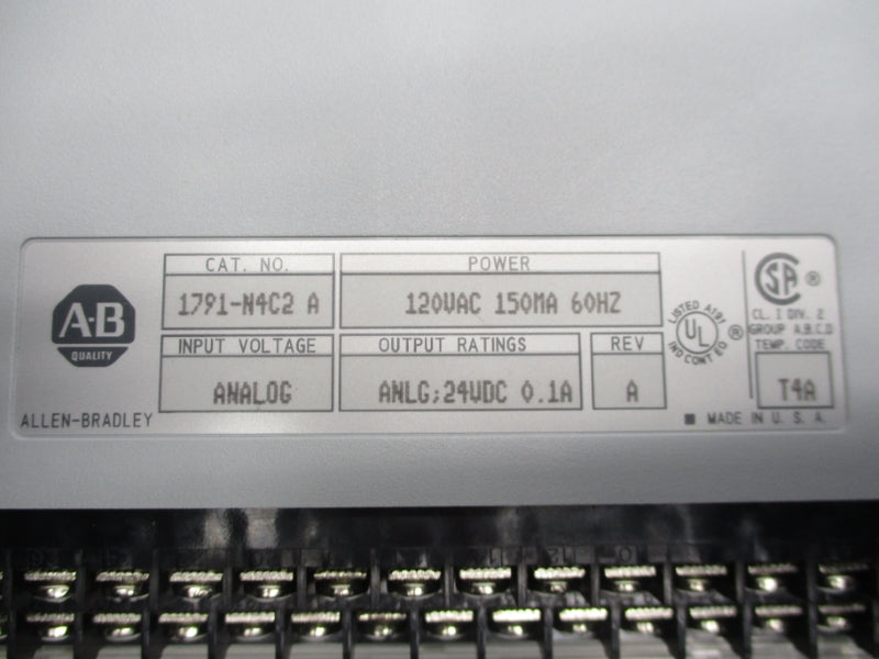 ALLEN BRADLEY 1791-N4C2 SER. A 120VAC 0.1A NSMP