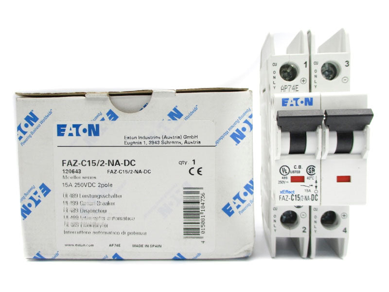 EATON FAZ-C15/2-NA 120643 250VDC 15A NSMP