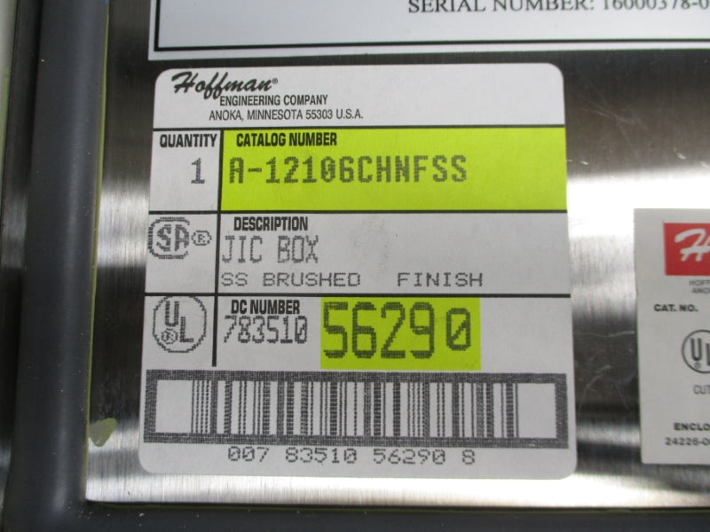 HOFFMAN A-12106CHNFSS (AS PICTURED) NSNP