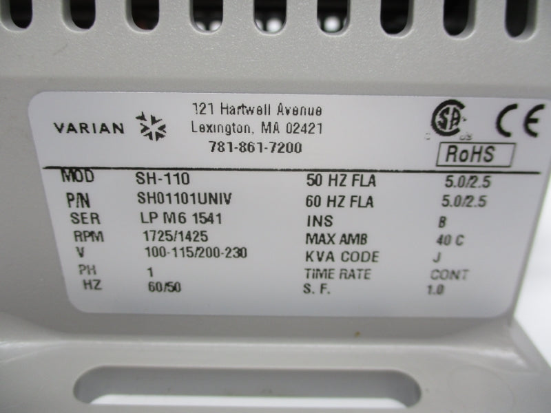 VARIAN SH01101UNIV SH-110 200-230V NSMP